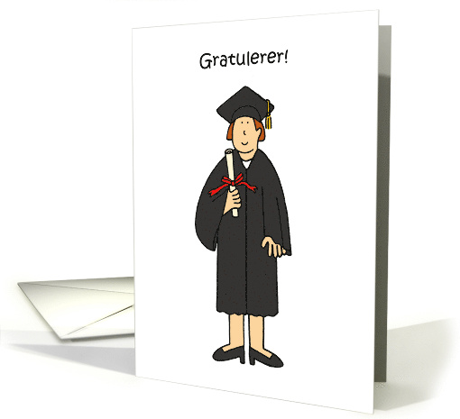 Graduation Congratulations in Norwegian for Her Gratulerer card