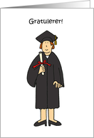 Graduation Congratulations in Norwegian for Her Gratulerer card