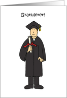 Graduation Congratulations in Norwegian for Him Gratulerer card