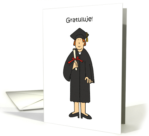 Polish Graduation Congratulations for Her Gratuluje card (1687706)