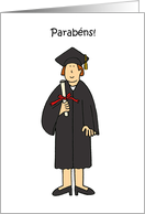 Portuguese Graduation Congratulations for Her Parabens card