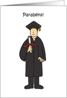 Portuguese Graduation Congratulations for Him Parabens card