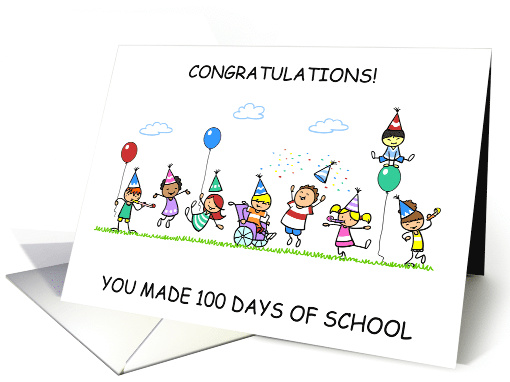 Congratulations 100th Days of School card (1687970)