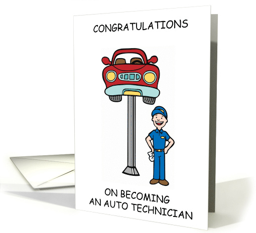 Congratulations on Becoming an Auto Technician card (1689170)