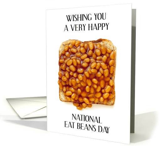 National Eat Beans Day Plate of Baked Beans card (1689278)