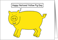 July 17th National Yellow Pig Day Number 17 Celebration card