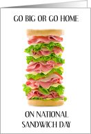 National Sandwich Day November 3rd card