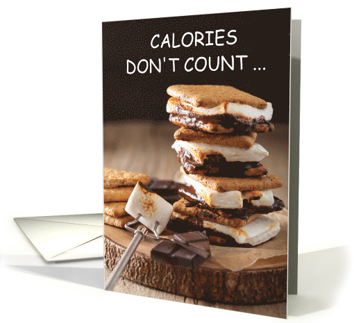 National S'mores Day August 10th Toasted Marshmallow & Chocolate card