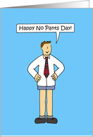 National No Pants Day May Cartoon Man Without Pants card