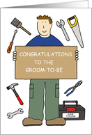 Groom Shower Congratulations to Groom to Be Tools and Fishing Tackle card