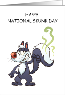 National Skunk Day June 14th Cartoon Smiling Skunk card