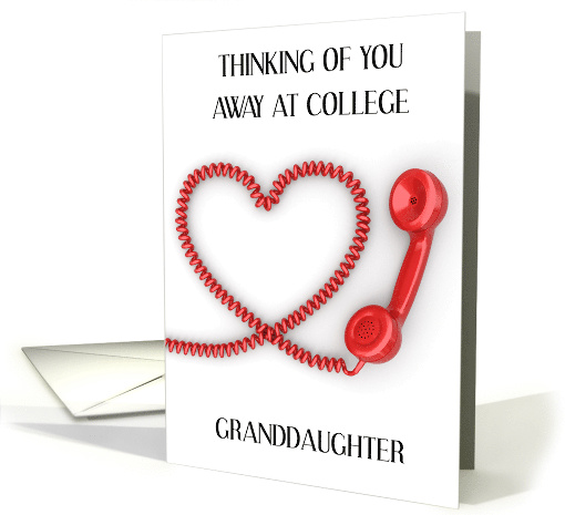 Granddaughter Thinking of You away at College Heart Shape... (1695866)