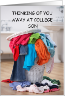 Thinking of You Away at College Son Dirty Washing Humor card