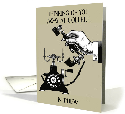 Thinking of You Away at College Nephew Retro Telephone card (1696484)