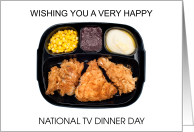 National TV Dinner Day September 10th Meal in a Plastic Tray card