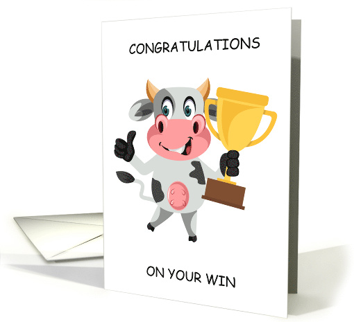 Congratulations Prize Cow at the County Fair Cartoon Cow... (1703726)