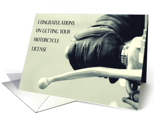 Congratulations on Getting Your Motorcycle License card (1704496)