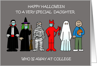 Happy Halloween To Daughter Away at College Spooky Characters card