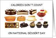 National Dessert Day October 14th Dessert Selection card