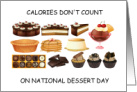 National Dessert Day October 14th Dessert Selection card