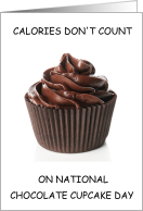 National Chocolate Cupcake Day October 18th card