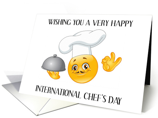 International Chef's Day October 20th Chef Emoji card (1706836)