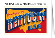 New Address in Kentucky Patriotic USA Greetings from Map card