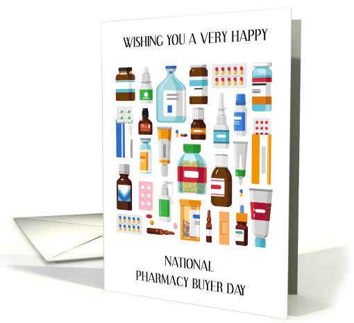 National Pharmacy Buyer Day October Medicines and Pills card (1708872)