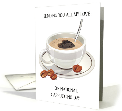 National Cappucino Day November 8th Coffee Illustration card (1710686)