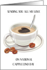 National Cappucino Day November 8th Coffee Illustration card