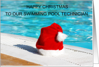Happy Christmas to Swimming Pool Technician card