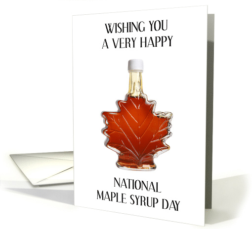 National Maple Syrup Day December 17th Maple Leaf Bottle card