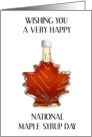 National Maple Syrup Day December 17th Maple Leaf Bottle card
