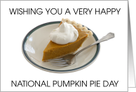 National Pumpkin Pie Day December 25th Slice of Pie card