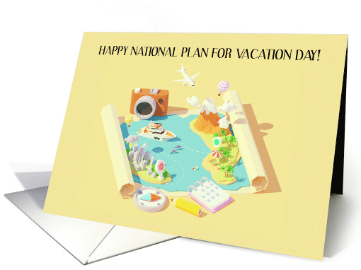 Happy National Plan for Vacation Day January 25th card (1724254)