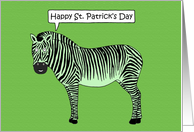 Happy St. Patrick’s Day Pink Striped Zebra card