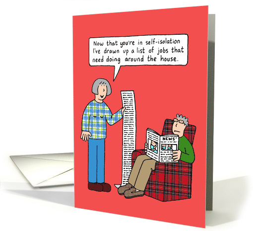 Coronavirus Self Isolation Cartoon Gray Haired Couple... (1727126)