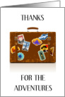 Thanks for the Adventures Vintage Suitcase with Stickers card