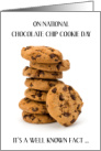 National Chocolate Chip Cookie Day August 4th card