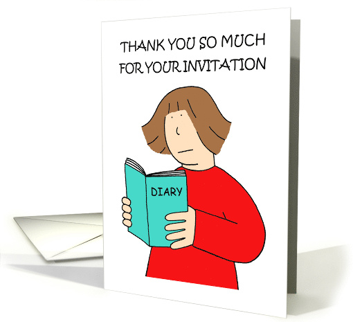 Thank You for the Invitation Unable to Attend card (1728234)