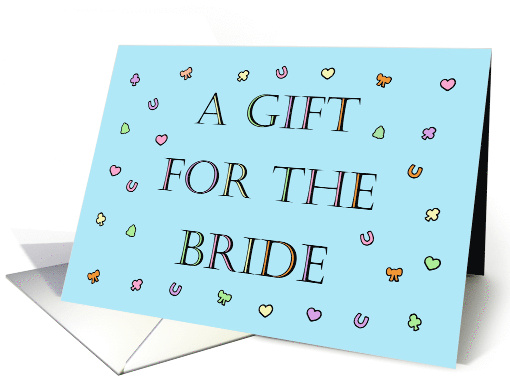 A Gift for the Bride Pastel Colored Falling Confetti card (1730048)