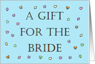 A Gift for the Bride Pastel Colored Falling Confetti card