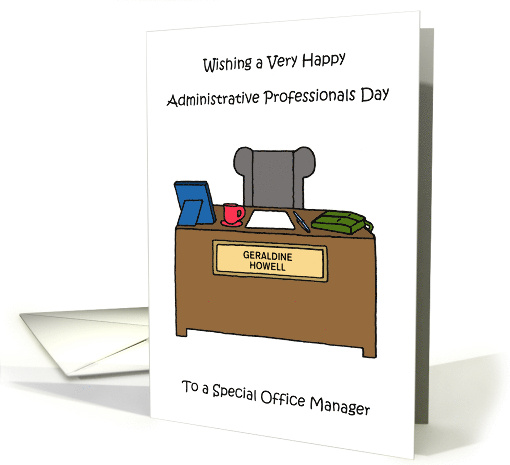 Happy Administrative Professionals Day for Office Manager card