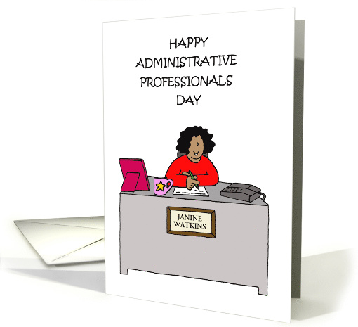 Happy Administrative Professionals Day African American Lady card