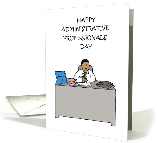 Happy Administrative Professionals Day African American Male card