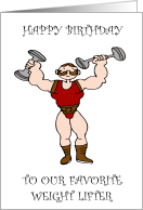 Happy Birthday to Our Favorite Weight Lifter Retro Power Lifter card