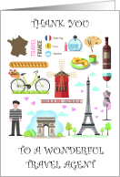 Thank You to Travel Agent Images of France card