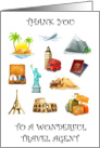 Thank You to Travel Agent Illustrated Travel Icons card