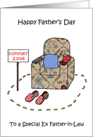 Happy Father’s Day to Ex Father in Law Comfort Zone Armchair Humor card