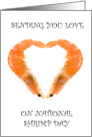 National Shrimp Day May 10th Heart Shaped Shrimps card